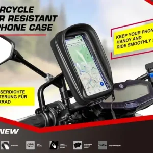 Mobile phone holder, smaller version (approx. 180x90mm) with handlebar mount Echt