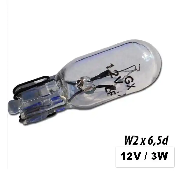 Aktuell Glassockellampe | T7 | 12V | 3W | W2,1x6,5d