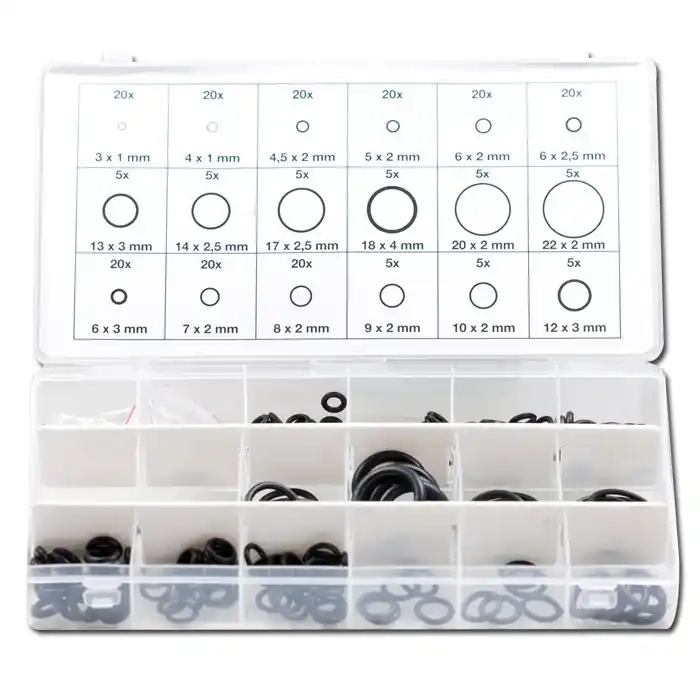 Neu O-Ring Sortiment, 3-22 mm Ø, 225-tlg.,