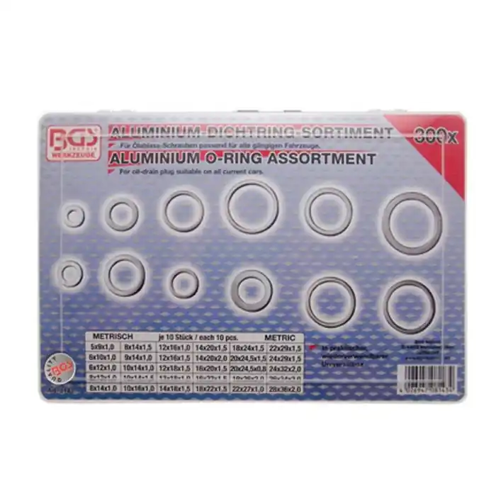 Aluminium-Dichtring-Sortiment, 300-tlg. Jetzt Kaufen