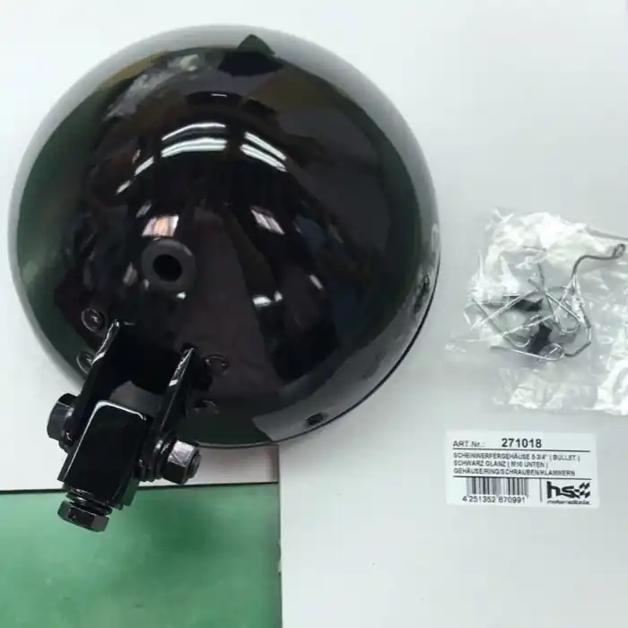 Kostenloser Versand Scheinwerfergehäuse 5-3/4" | Bullet | schw. Glanz