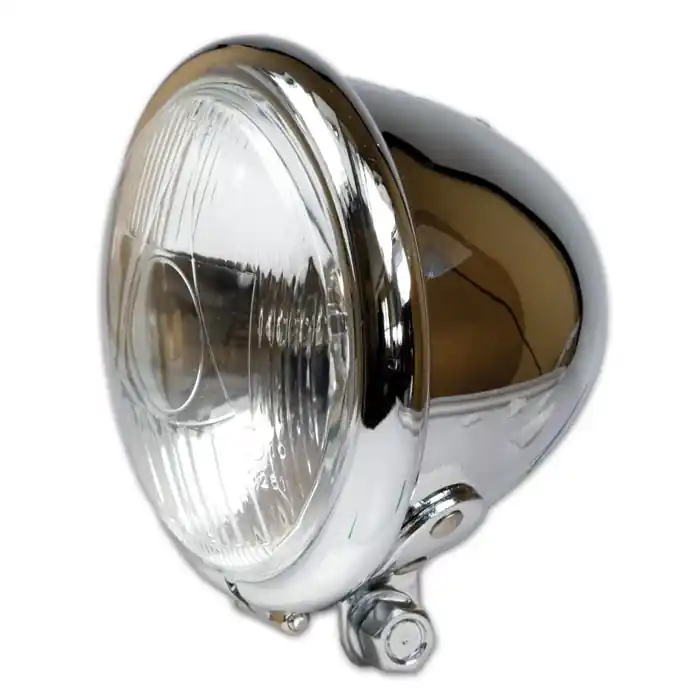 Bestpreis 4,5" Oldschool Bates Style Fernscheinwerfer, Spotlight, chrom, ECE