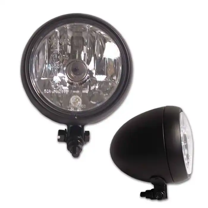 4,5" Bullet Headlight Black semi matt - Diamond Cut, ECE Top-Preis