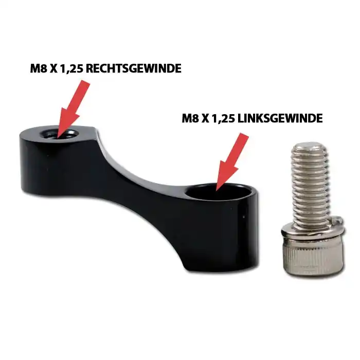Spiegelverlängerung | schwarz | M8-R / M8-L Zertifiziert