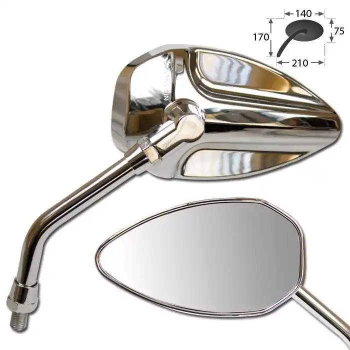 Universal mirror "Padua" chrome Begrenztes Angebot