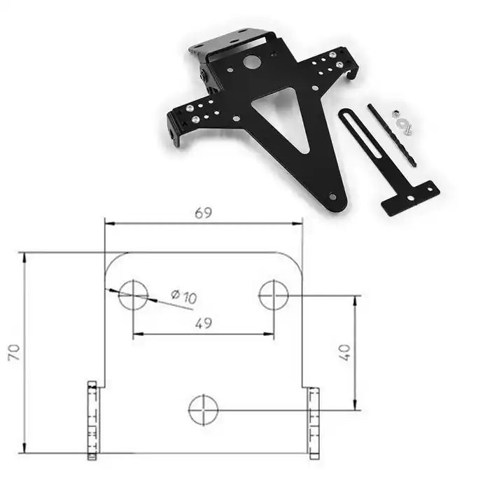 Kennzeichenhalter | UNIVERSAL | Typ 3 | schwarz Sonderaktion