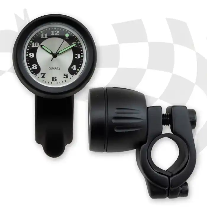 Lenker Quartz Uhr  | 7/8 + 1" | schwarz | Ø 40mm Begrenztes Angebot