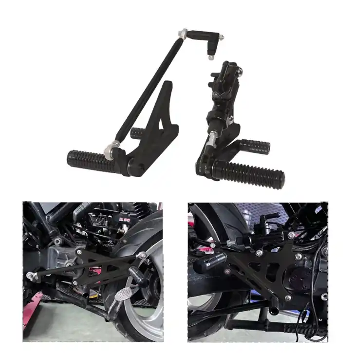 Zurückverlegte Fußrastenanlage BMW K75 K100 K1100, schwarz Schnäppchen