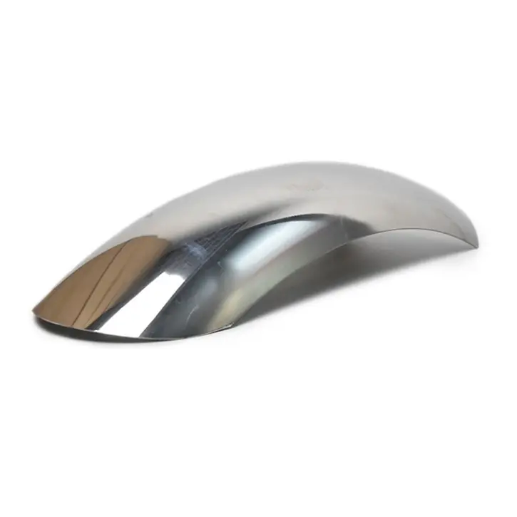 Markenware Kotflügel Schutzblech Stahl verchromt hinten 130mm x 345mm