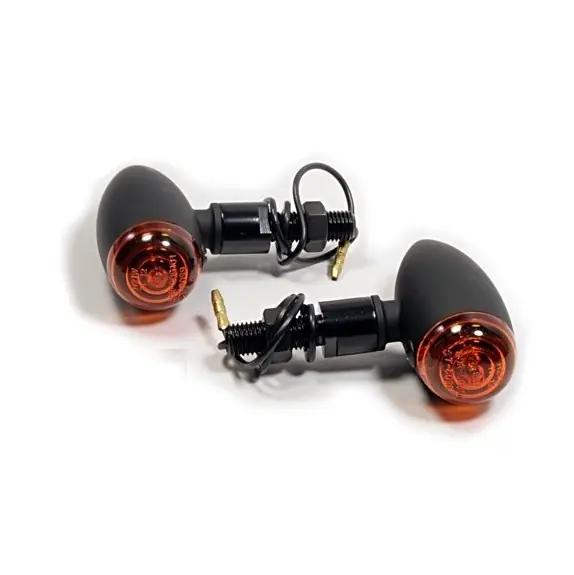 Bullet Blinker - Schwarz Mini Glatt langer Schaft, ECE Markenprodukt