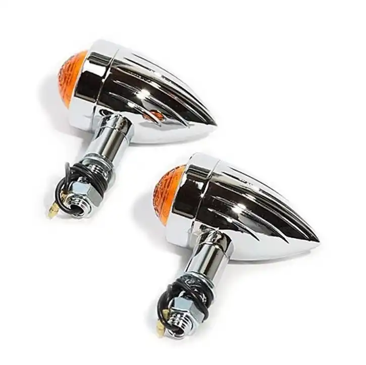 Preiswert Bullet Turn Signals Chrome Grooved, ECE