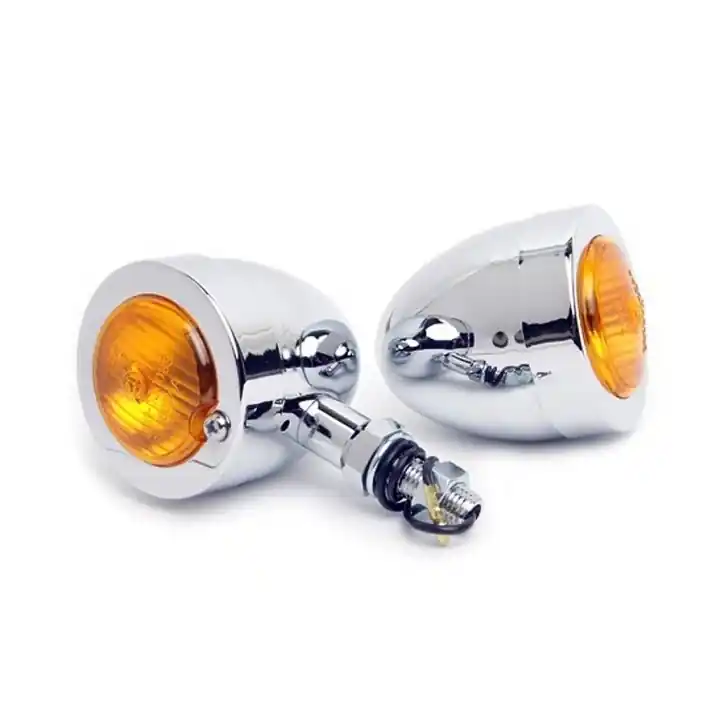 Neu Bullet Turn Signals Chrome Flat Front