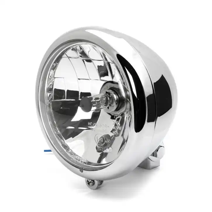 Super-Preis 5 3/4" Headlight Springer Chrome Clear Lens, ECE