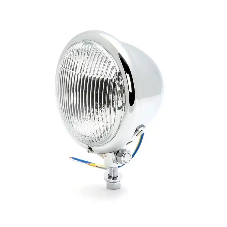 4,5" oldschool Bates style front fog lamp, chrome, ECE Aktuell