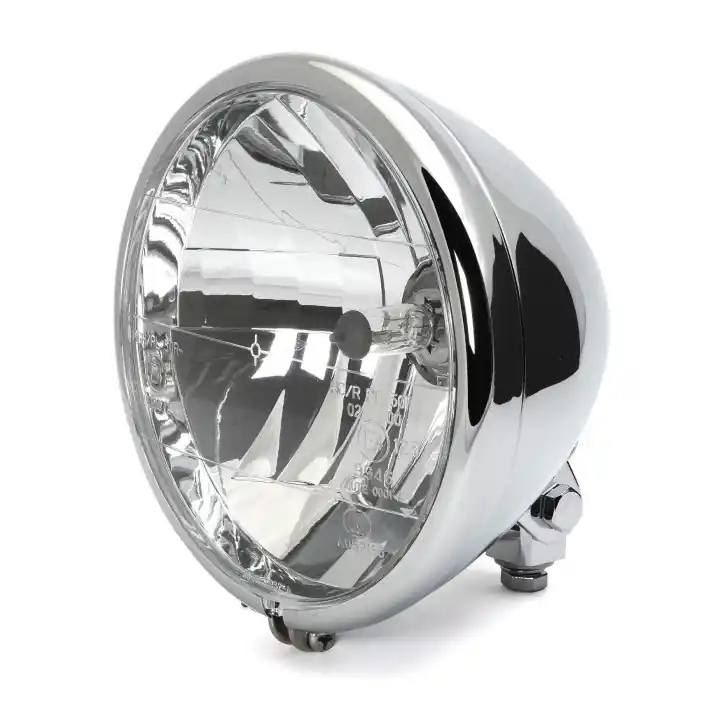 6,5" Headlamp Springer Style Chrome Clear Lens, ECE Kostenloser Versand