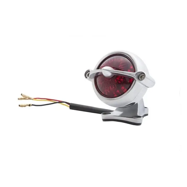 Motone "Bel Air" LED Tail Light  - Polished - With Fender Mount, ECE Preiswert