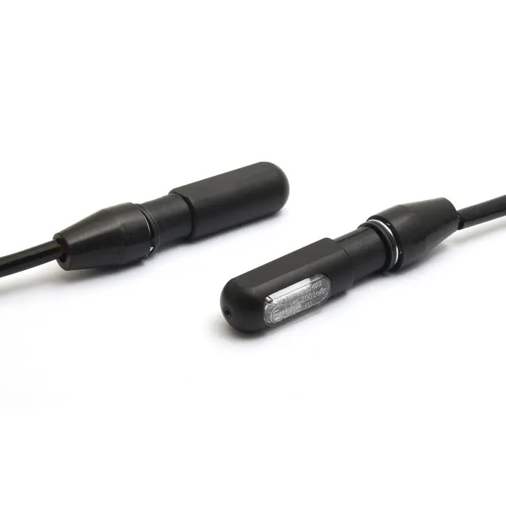 Heißes Angebot Stake mini LED turn signals, aluminum black, ECE (2pc)