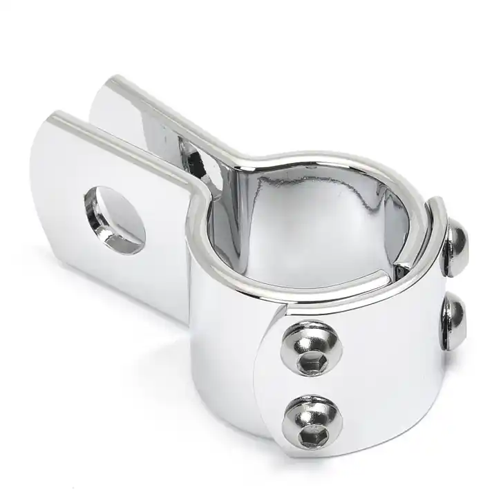 Expressversand Crash bar clamp 1¼" (32 mm) chrome frame or handlebars clamp