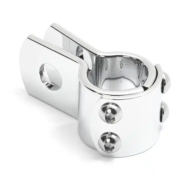 Echt Sturzbügelklemme 1 Zoll (25,4 mm) chrom Rahmenklemme Lenkerklemme