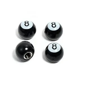 Neue Kollektion Tire Valve Caps Black Eight (4 pc.)