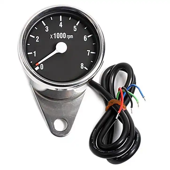 Zertifiziert Mini-Drehzahlmesser 60 mm elektronisch schwarz und Edelstahl