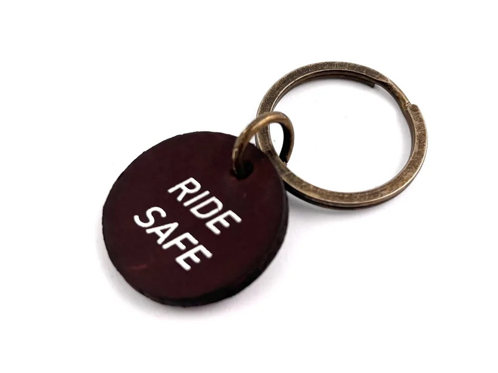 Top-Preis Keyring leather Roundtab brown