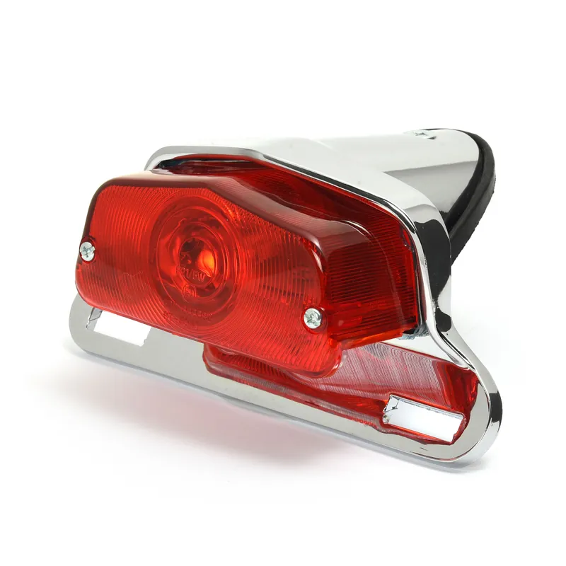 Lucas Style Rücklicht OEM Größe Chrom, ECE z.B. für W650, W800 Kostenloser Rückversand