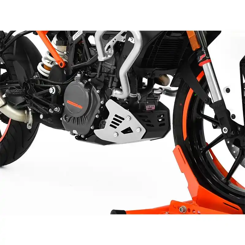 IBEX Motorschutz für KTM 125 Duke 2017 - 2021 in schwarz/silber Highlight