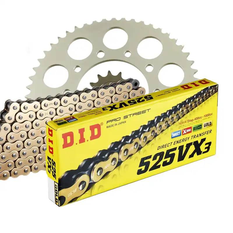 DID Kettenkit (für: Suzuki GSF 650 Bandit A ABS 09-11 ) 525 VX3 Abverkauf