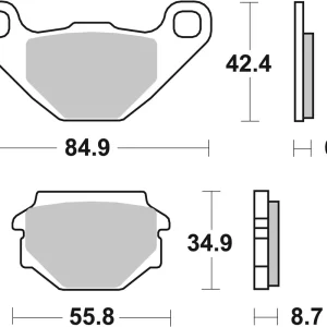Begrenztes Angebot SBS Street Ceramic Bremsbelag 651HF für APRILIA MX 125 Supermoto * 2007