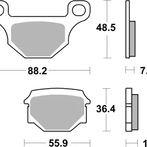 Neuheit SBS Street Ceramic Bremsbelag 585HF für APRILIA RS-4 125 (AJP cal.) * 2011 - 2019