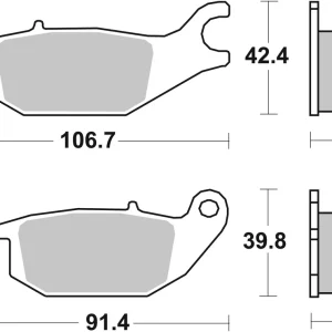 SBS Street Ceramic Bremsbelag 784HF für HONDA 125 Monkey * 2019 - 2020 Beliebt