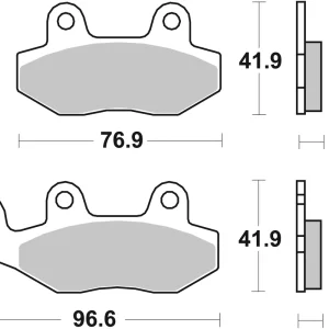 SBS Street Ceramic Bremsbelag 713HF für HONDA CA 125 Rebel * 1995 - 1996 Letzte Chance