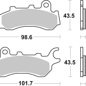 SBS Street Ceramic Bremsbelag 958HF für HONDA CB 125 F * 2019 Angebot