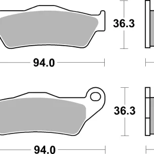 SBS Street Ceramic Bremsbelag 671HF für HUSQVARNA TE 125 4T * 2011 - 2013 Günstig