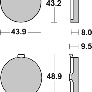 Sofort Bestellen SBS Street Ceramic Bremsbelag 524HF für HYOSUNG GF 125 * 1998 - 2004
