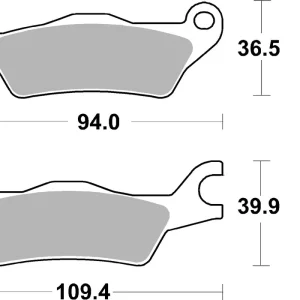 Billig SBS Street Ceramic Bremsbelag 951HF für SUZUKI GSX-S 125 ML * 2017 - 2019