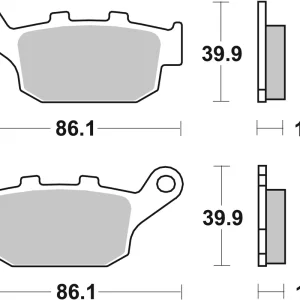 Beliebt SBS Street Sinter Bremsbelag 614LS für BUELL XB9R 984 Firebolt * 2002 - 2010