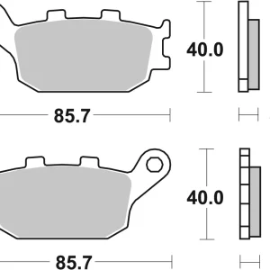 Bestseller SBS Street Sinter Bremsbelag 657LS für HONDA VT 1100 C2 Shadow A.C.E. * 1995 - 2004