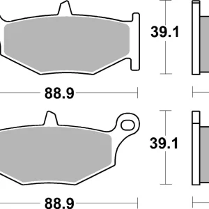 Bestseller SBS Street Sinter Bremsbelag 833LS für SUZUKI GSX-R 750 * 2006 - 2010