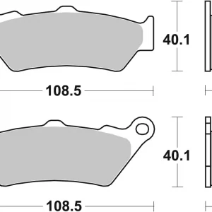 Preis Gesenkt SBS Street Sinter Bremsbelag 674LS für TRIUMPH 1700 Thunderbird Commander * 2014 - 2018