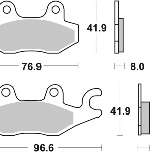 Beliebt SBS Street Sinter Bremsbelag 633LS für TRIUMPH 900 Trophy * 1996 - 2003