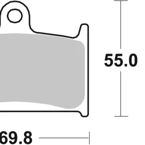 Neue Ware SBS Street Sinter Bremsbelag 624HS für TRIUMPH T509 900 Speed Triple * 1997 - 2001
