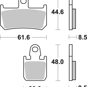 SBS Street Sinter Bremsbelag 839HS für YAMAHA MT-01 1700 * 2007 - 2016 Finale Aktion