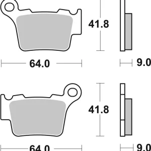 SBS Offroad Racing Sinter Bremsbelag 791RSI hinten für HUSQVARNA TC449 * 2011 - 2013 Neuheit