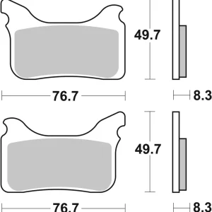 SBS Offroad Racing Sinter Bremsbelag 842RSI hinten für KTM SX450 SMR * 2004 - 2006 Wochenendangebot