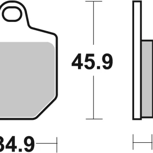 Aktuell SBS Offroad Racing Sinter Bremsbelag 843RSI hinten für KTM SX450 SMR * 2007 - 2012