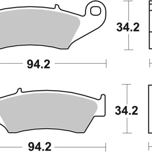 SBS Offroad Racing Sinter Bremsbelag 694RSI hinten für SUZUKI RM-Z450 Efi * 2008 - 2020 Zertifiziert