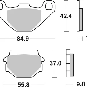 Kostenfreie Lieferung SBS Offroad Sinter Bremsbelag 586SI hinten für KTM LC450 * 1992 -1995
