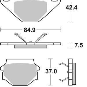 SBS Offroad Sinter Bremsbelag 692SI hinten für KTM MX85 * 1989 -1990 Highlight